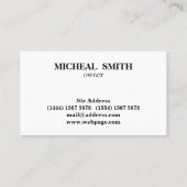 Simple Cool Retro Barber Monogram Scissors Visitekaartje (Achterkant)