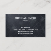 Simple Cool Retro Barber Monogram Scissors Visitekaartje (Achterkant)