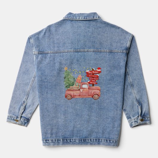 Simple cool stylish denim jacket for christmas  (Achterkant)