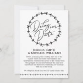 Simple Corona Virus Change Date Wedding Kaart (Voorkant)