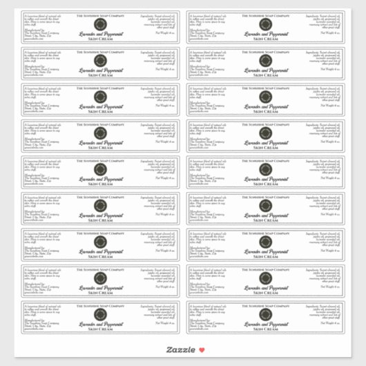 Simple Cosmétique blanc Étiquette Jar avec logo 1. (Feuille)