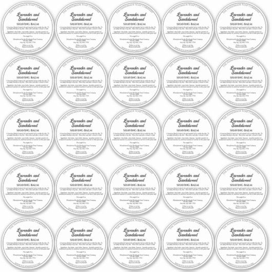 Simple Cosmétique blanc Jar Lid Étiquette 2,75" di (Devant)