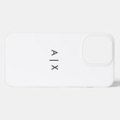 Simple Couple Name monogrammed iPhone Hoesje (Achterkant horizontaal)