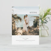 Simple Couple Photo Faire-part de mariage Seafoam (Debout devant)