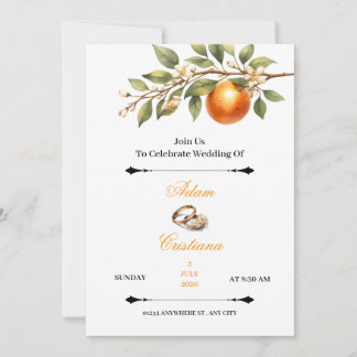 Simple Couple Wedding Invitation Kaart