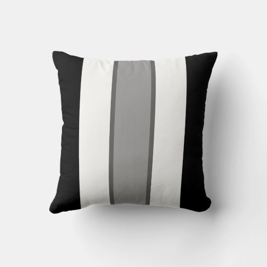 Simple Coussin de Jet Monochrome à Rayures 40 cm (Verso)
