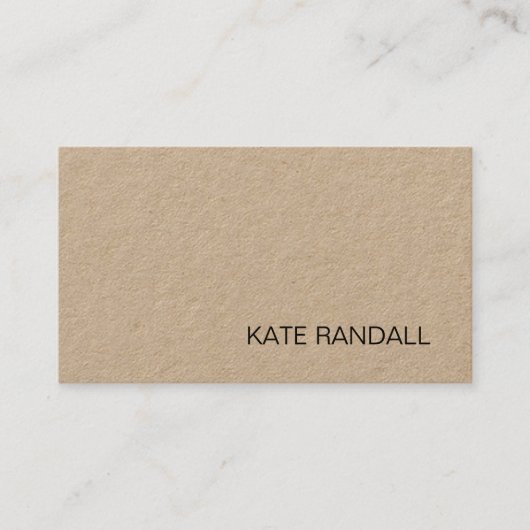 Simple Crafter Tan Kraft Visitekaartje (Voorkant)