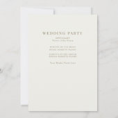 Simple Cream Gold Text Wedding Programme (Dos)