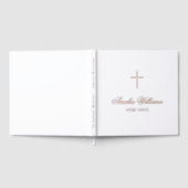 Simple croix amour mémoire funéraire blanc (Complet)