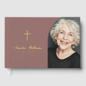 Simple croix amoureuse mémoire funéraire photo (Recto)