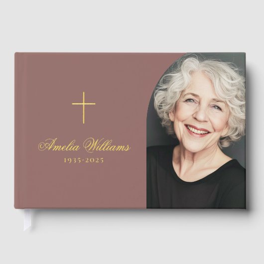 Simple croix amoureuse mémoire funéraire photo (Recto)