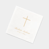 Simple Croix dorée en écriture (Gauche)