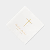 Simple Croix dorée en écriture (Droite)