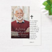 Simple Cross Funeral Memorial Prayer Photo Card (Bureau)