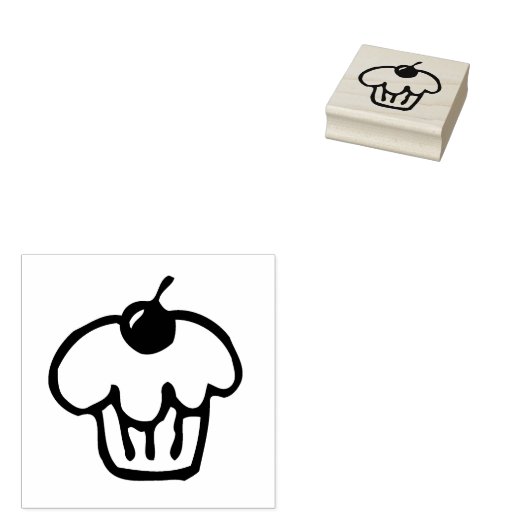 Simple Cupcake Art Stempel (Gestempeld)