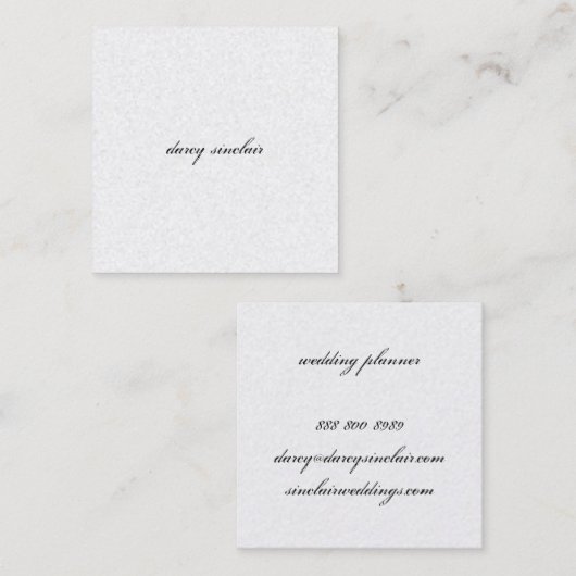 Simple Cursive Square Visitekaartje (Voorkant / Achterkant)