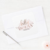 Simple Custom Business Voeg je eigen Logo toe Vierkante Sticker (Envelop)