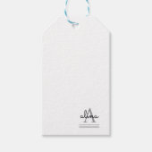 Simple Custom Design Personalize Monogram Cadeaulabel (Voorkant)