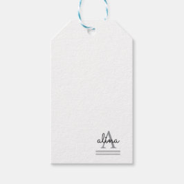 Simple Custom Design Personalize Monogram Cadeaulabel