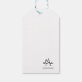 Simple Custom Design Personalize Monogram Cadeaulabel (Achterkant)