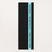 Simple Custom Fitness Text Black & Electric-Blue Yogamat (Achterkant)