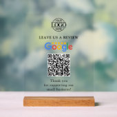 Simple Custom Google Reviews QR Code Business Logo (Neutre)