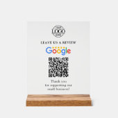 Simple Custom Google Reviews QR Code Business Logo (Recto)
