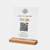 Simple Custom Google Reviews QR Code Business Logo (Angle)
