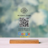 Simple Custom Google Reviews QR Code Business Logo (Neutre)