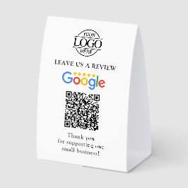 Simple Custom Google Reviews QR Code Tabletop Sign