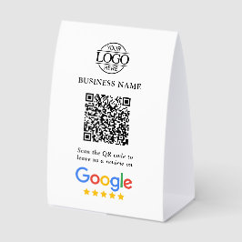 Simple Custom Google Reviews QR Code Tabletop Sign