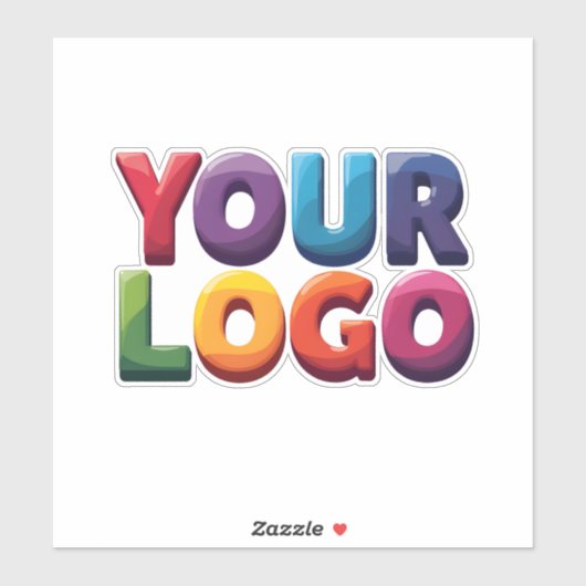 Simple Custom Logo and Text Business Sticker (Vel)