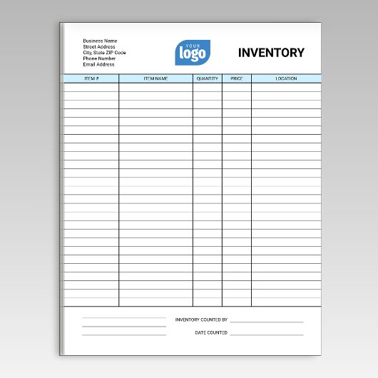Simple Custom Logo Business Inventory Notepad Notitieblok