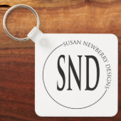 Simple Custom Logo Business Sleutelhanger (Voorkant)