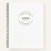 Simple Custom logo QR CODE website Promotion Notitieboek (Voorkant)