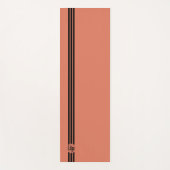 Simple Custom Logo Three Stripes  Black Orange  Yogamat (Voorkant)