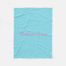 Simple Custom Name Fleece Blanket