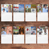 Simple Custom Photo Collage 3 Per Month Kalender
