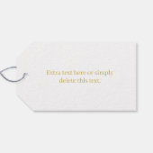 Simple Customizable Gold & Black Text Design Cadeaulabel (Achterkant Horizontaal)