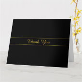 Simple Customizable Gold & Black Text Design Kaart (Gele Bloem)