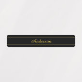 Simple Customizable Gold & Black Text Design  Labels (Design 2)