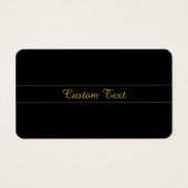 Simple Customizable Gold & Black Text Design Visitekaartje (Voorkant)