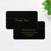 Simple Customizable Gold & Black Text Design Visitekaartje (Bureau)
