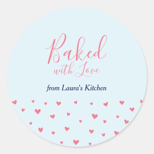 Simple Cute Hearts Bked met Love Package sticker (Voorkant)