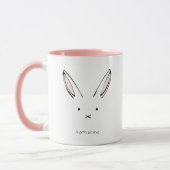 Simple Cute Rabbit Girly Personalizeerd Mok (Links)