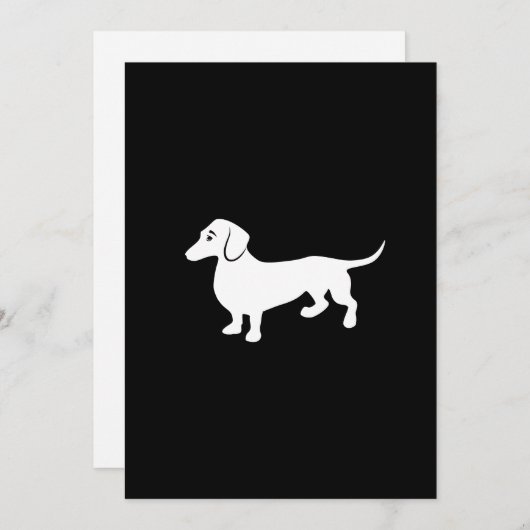 Simple Dachshund Kaart (Voorkant / Achterkant)