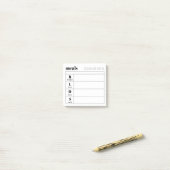 Simple Daily Meal Planner Sticky Notes Pad (Op bureau)