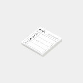 Simple Daily Meal Planner Sticky Notes Pad (Schuin)