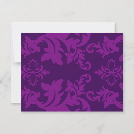 Simple Damask Eggplant RSVP (Dos)