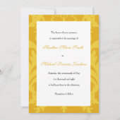 Simple Damask Gold Faire-part de mariage (Devant)